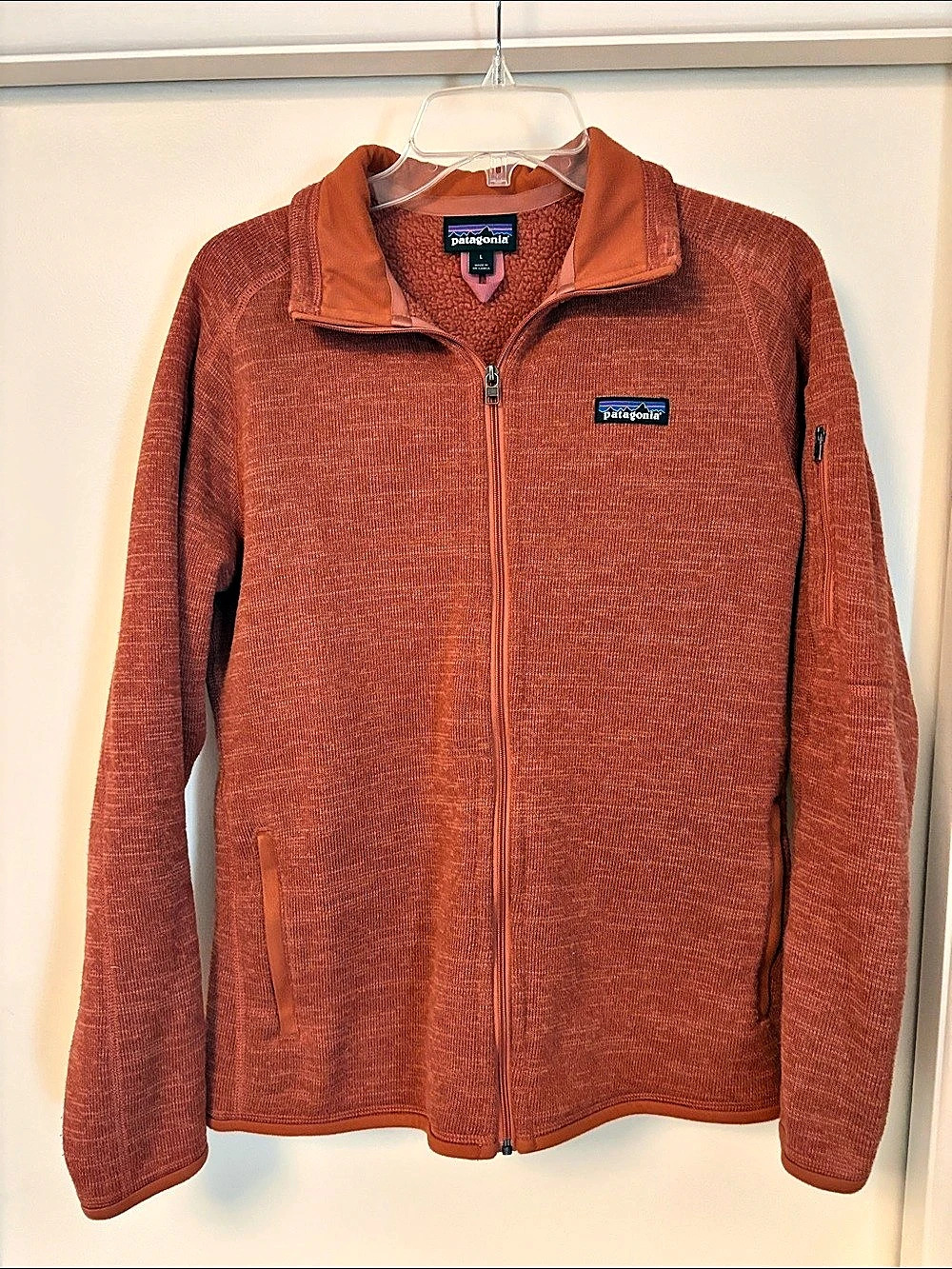 Patagonia Women’s Better Sweater Jacket Fleece Orange Size Large